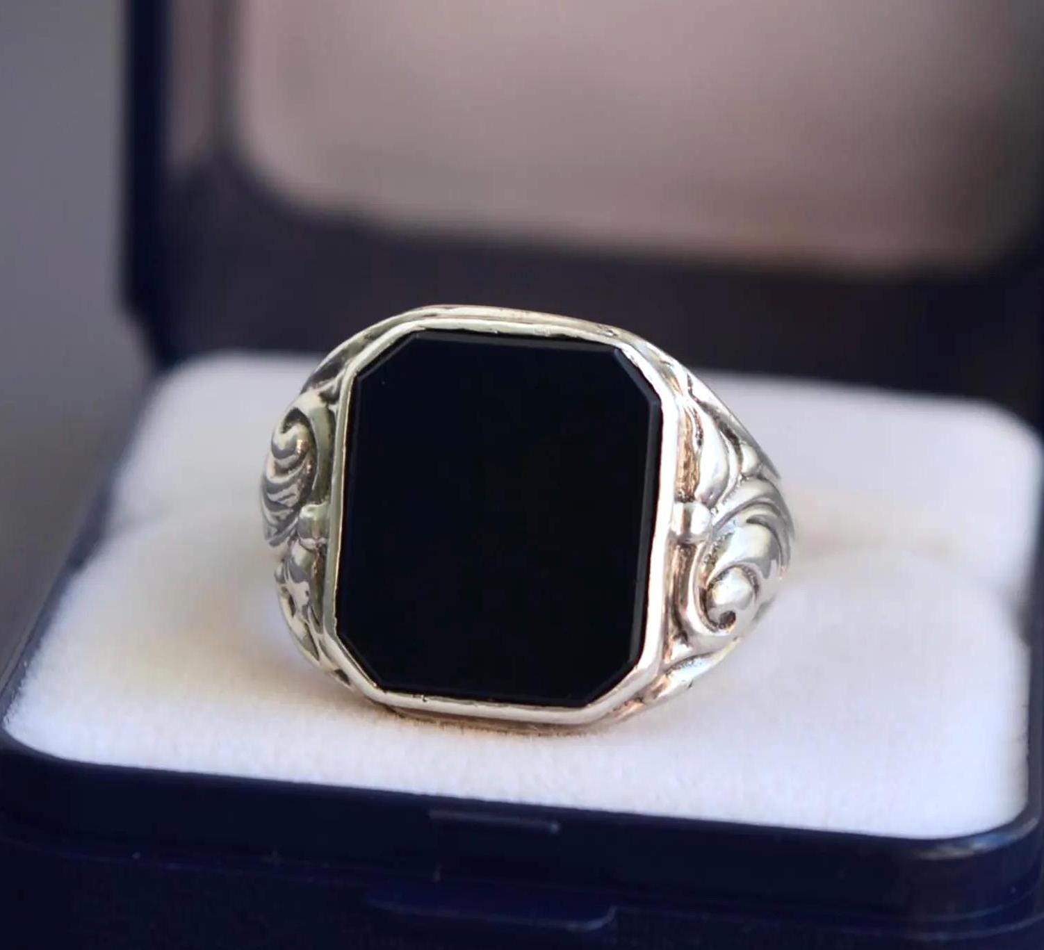 Antique 835 Silver Signet Ring - Etsy