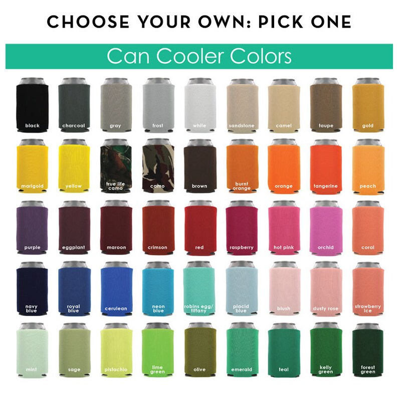 Download 40th Birthday Can Coolers Personalized Choose Your Colors! Party Favor Cheers and Beers 40 Years ...