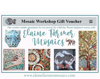 Mosaic Workshop Gift Voucher for one.