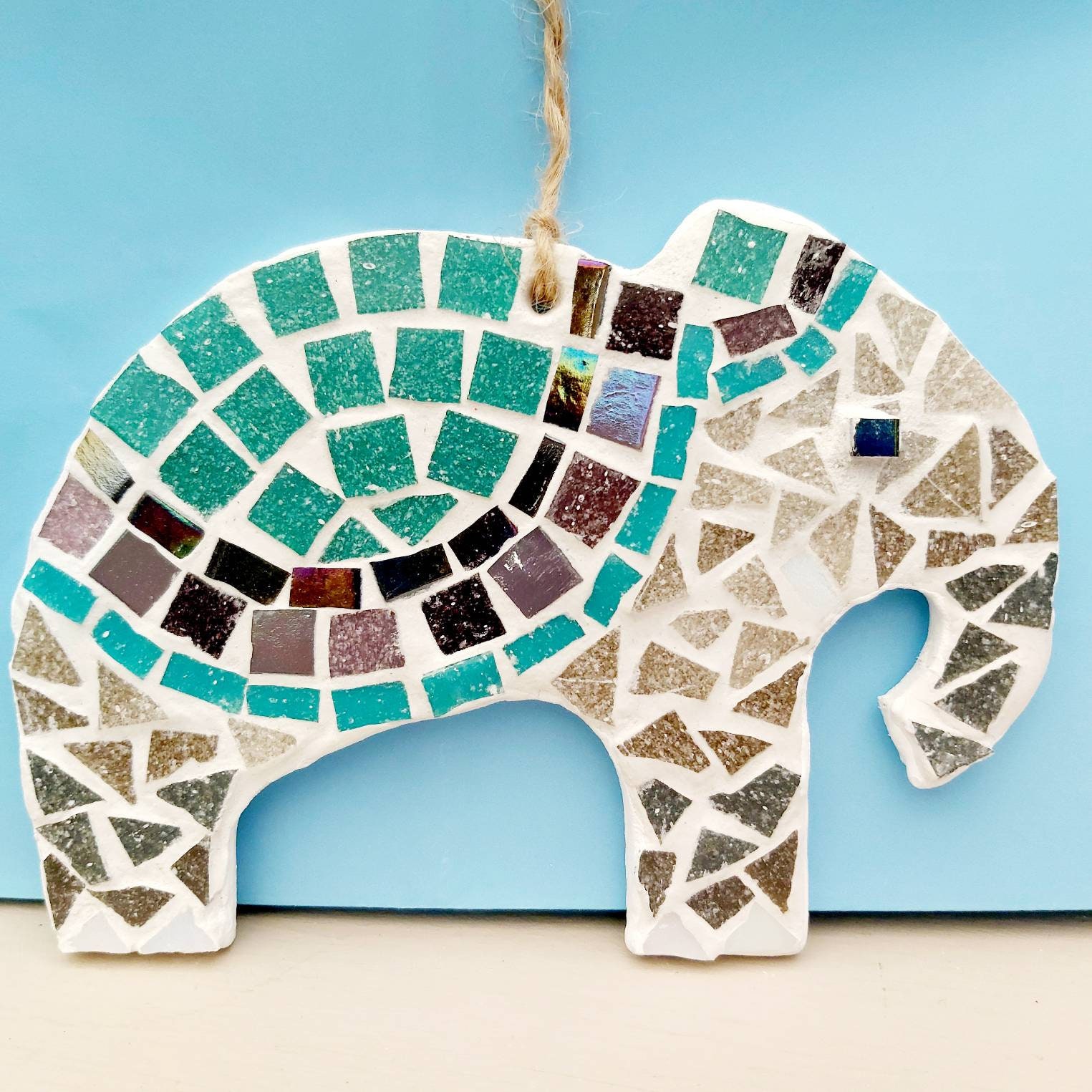 Elephant Mosaic Decoration Kit 2 DIY /Make Your Own Party Etsy