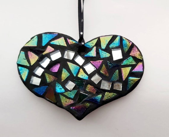 Small Heart Mosaic Kit Decoration: DIY /Make Your Own, Party Favour, Gift, Craft, Family Activity, Mosaic Present