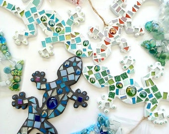 DIY Gecko Mosaic Decoration Craft Kit, Make your own Mosaic
