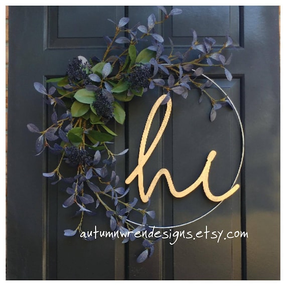 Hello Fall 12 Hoop Wreath