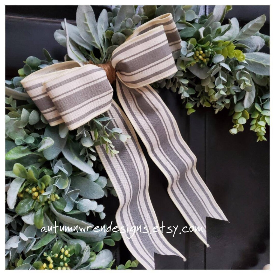 YEAR ROUND Wood Bead HOOP Wreath Modern Hoop Wreath With Etsy