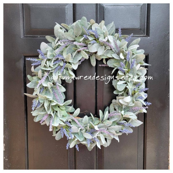 Dried Lambs Ear Wreath Etsy