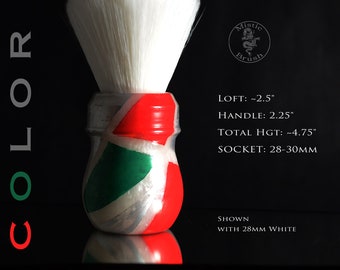 Shaving Brush, Resin, Size 28-30mm, Men's or Women's, "Christmas II"