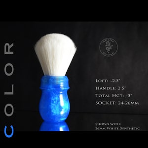 Shaving Brush, Resin, Size 24-26mm, Men&#39;s or Women&#39;s, &quot;Just Blue&quot;