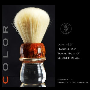 Shaving Brush, Resin, 24mm, Men&#39;s or Woman&#39;s, &quot;Water & Fire Red&quot;