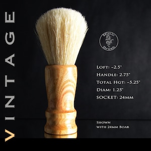Shaving Brush, Wood, Size 24mm, Men&#39;s or Women&#39;s, &quot;Cherry with Grain&quot;