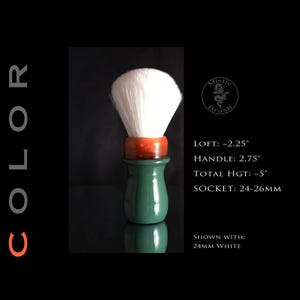 Shaving Brush, Resin, Size 24-26mm, Unisex, &quot;Grape and Leaf&quot;, Green, Red