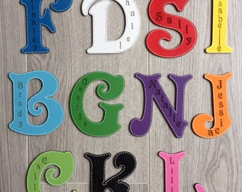 Violet autoportante 13 cm Large en bois lettres chiffres et /& Signes