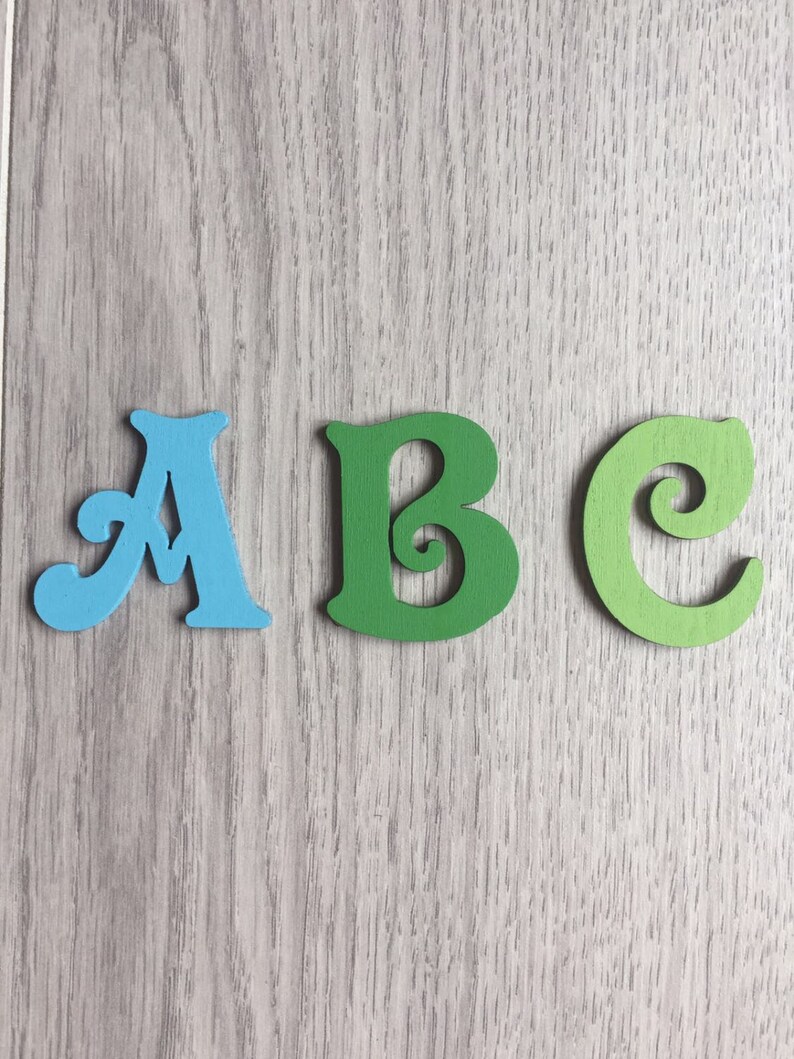 Personalised Wooden Letters Victorian Font Wall Art Single Etsy