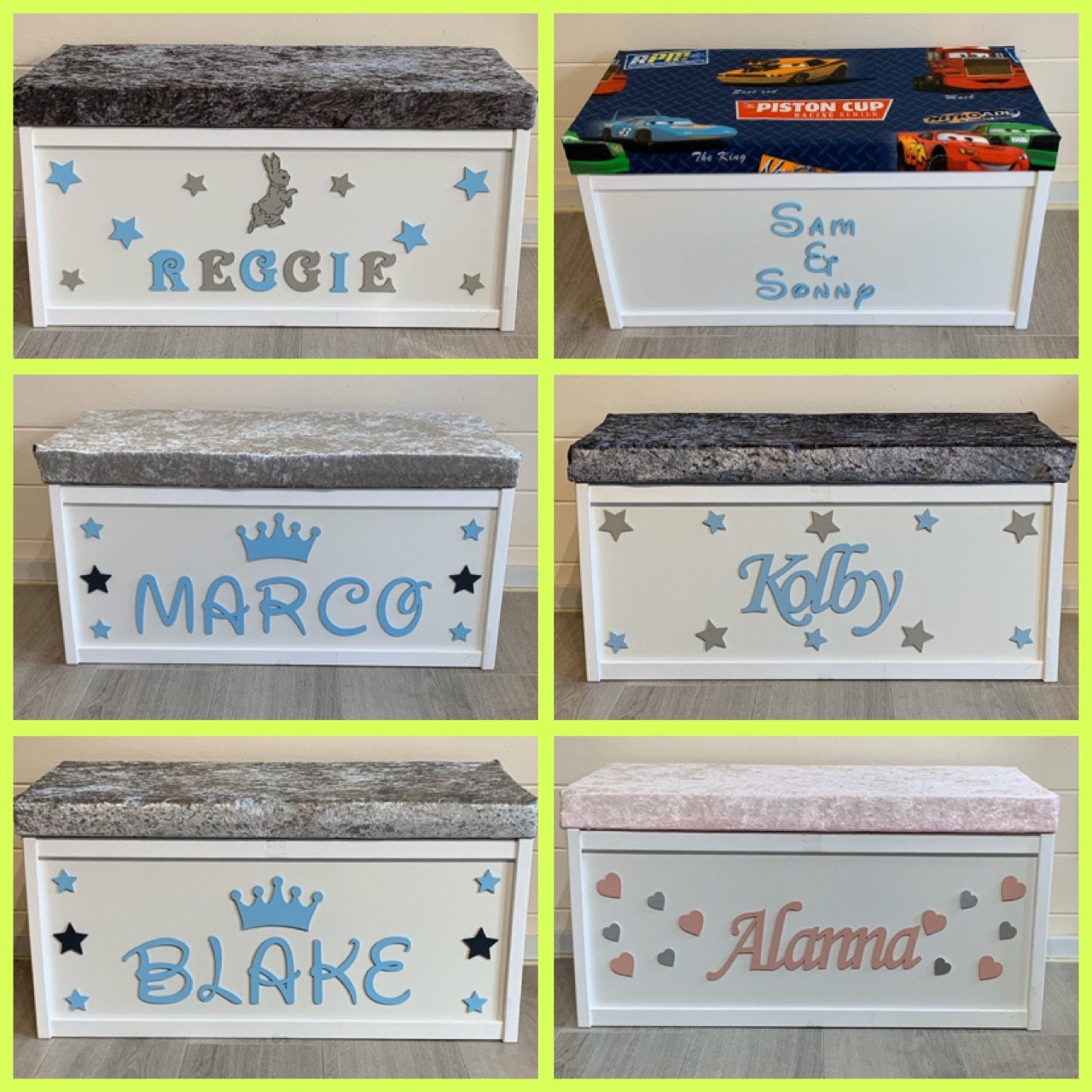 Kids personalised toy clearance box