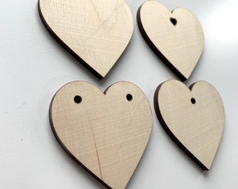 5cm Wooden Hearts,FavourTags,Wedding Favour Hearts,Wedding wishtree Hearts 5cm