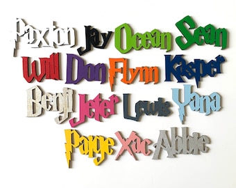 Toy Box wooden letters and names, wall art, Personalised names Door Plaques