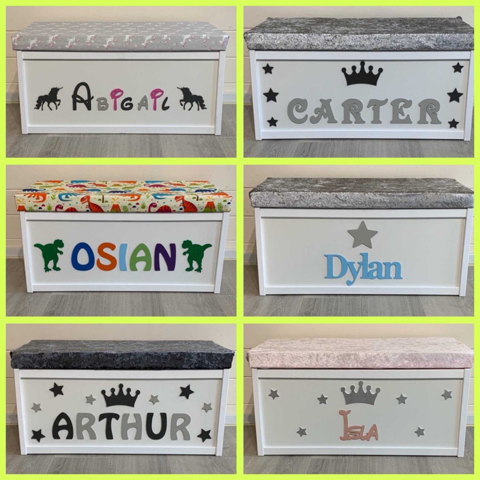 Personalised Toy Box, Custom, Bespoke, Wooden, Toy Box, Large, Toybox ...