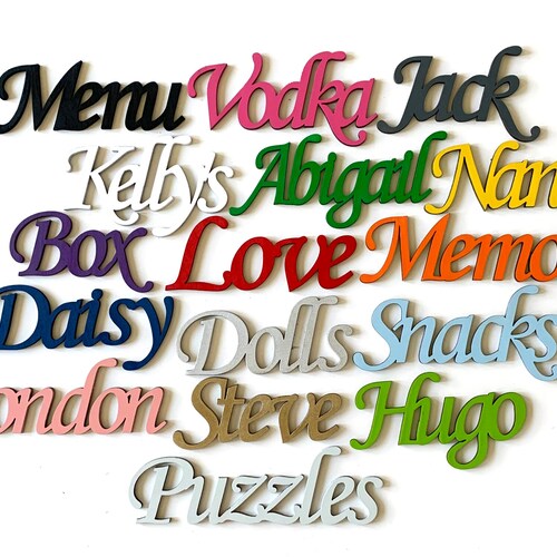 Toy Box Wooden Letters and Names Wall Art Personalised Names Etsy