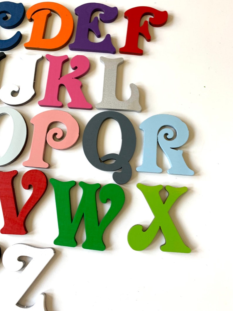 Personalised Wooden Letters Victorian Font Wall Art Single Etsy