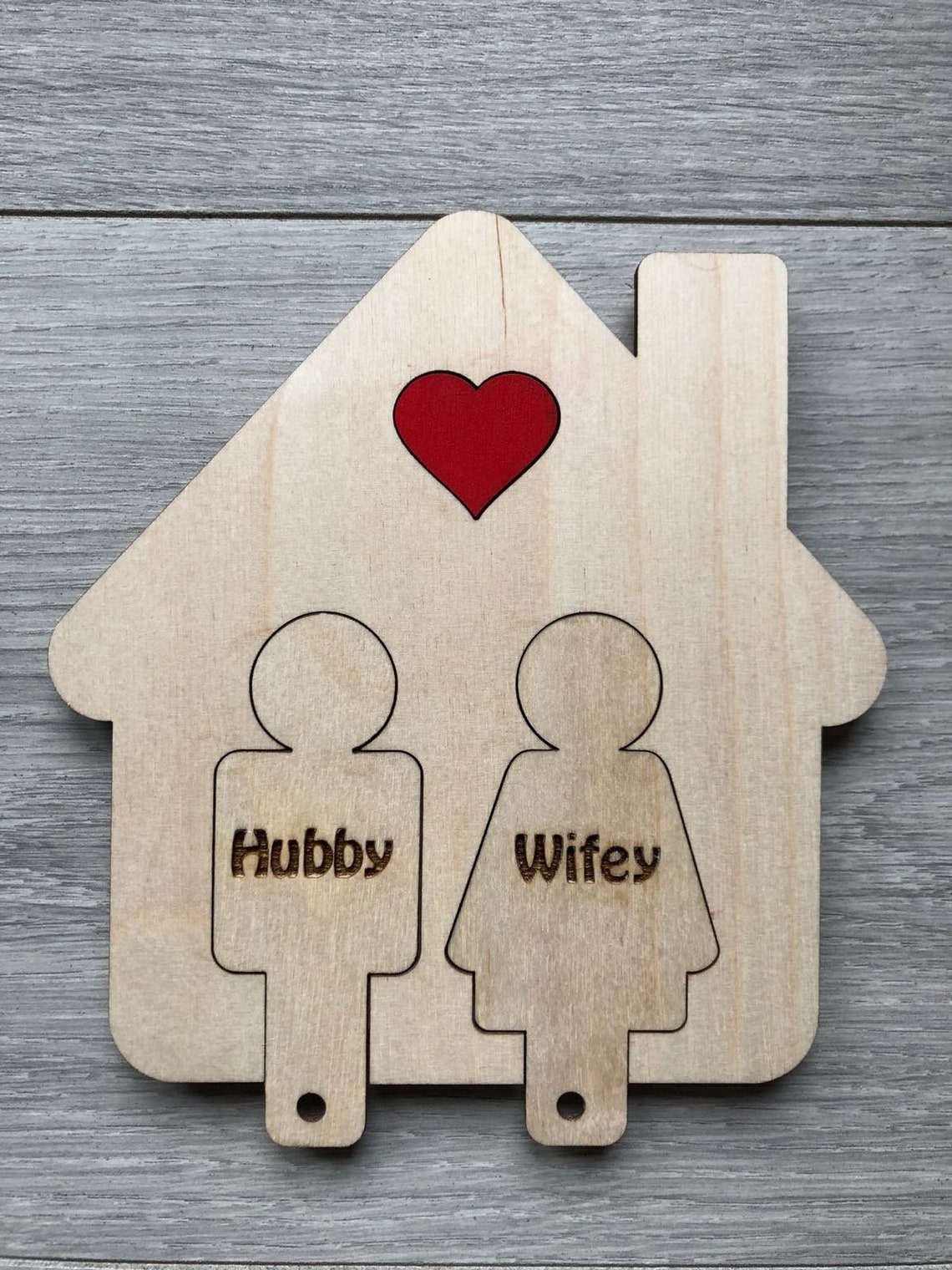 Personalised Keyring Holder Wooden Keyring House Etsy