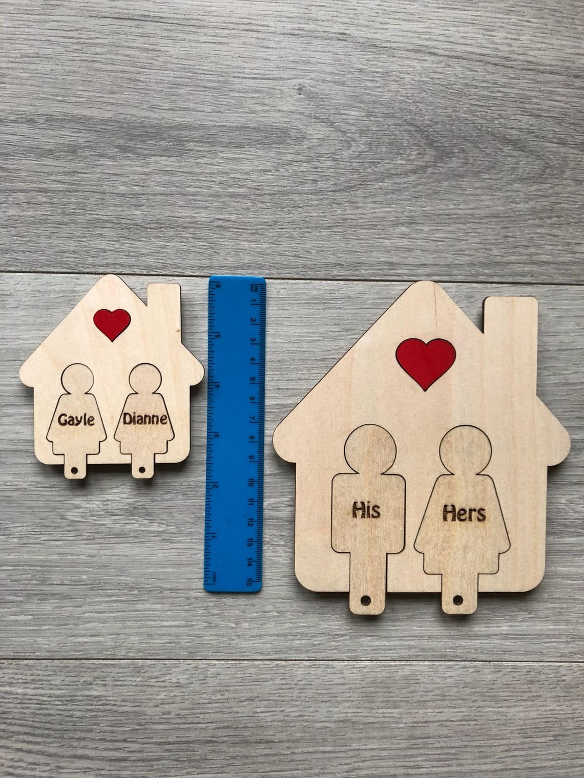 Personalised Keyring Holder Wooden Keyring House Etsy
