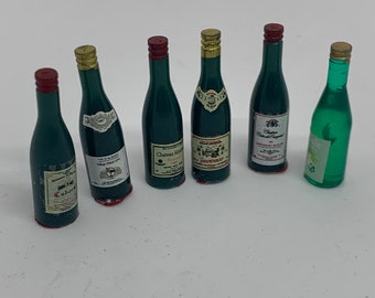 1/12TH Scale Dolls House Miniatures Pre Owned WINE BOTTLES QM103
