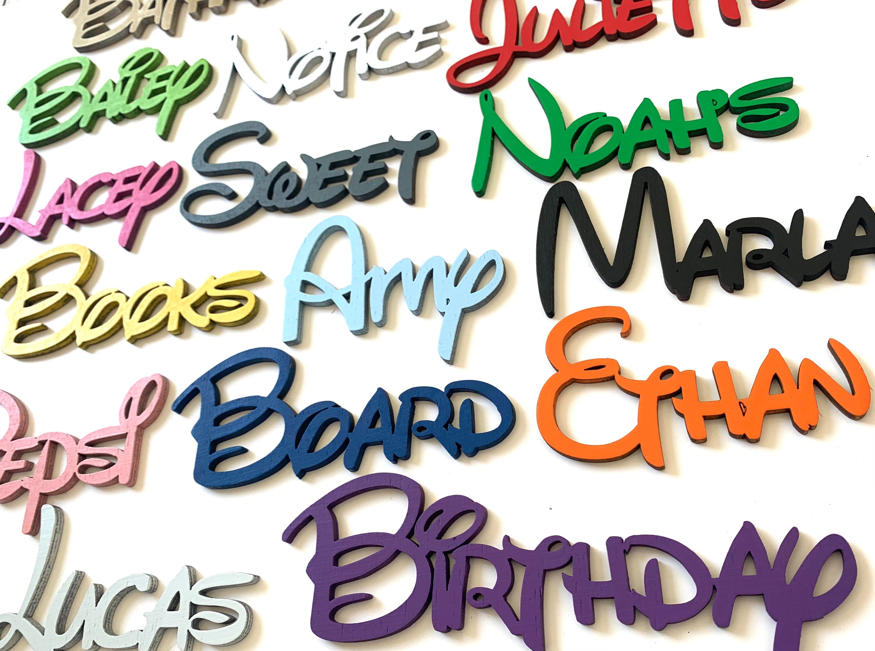 NEUE personalisierte Holznamen, auf Bestellung, pro Buchstabe, Wandkunst und Basteln, Holzbuchstaben