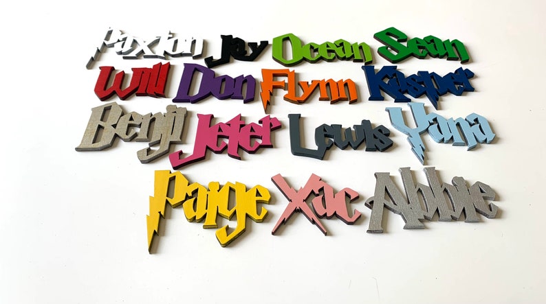 Personalised wooden names , Laser cut, personalised to suit, wall art and door craft, Personalised wooden names image 5