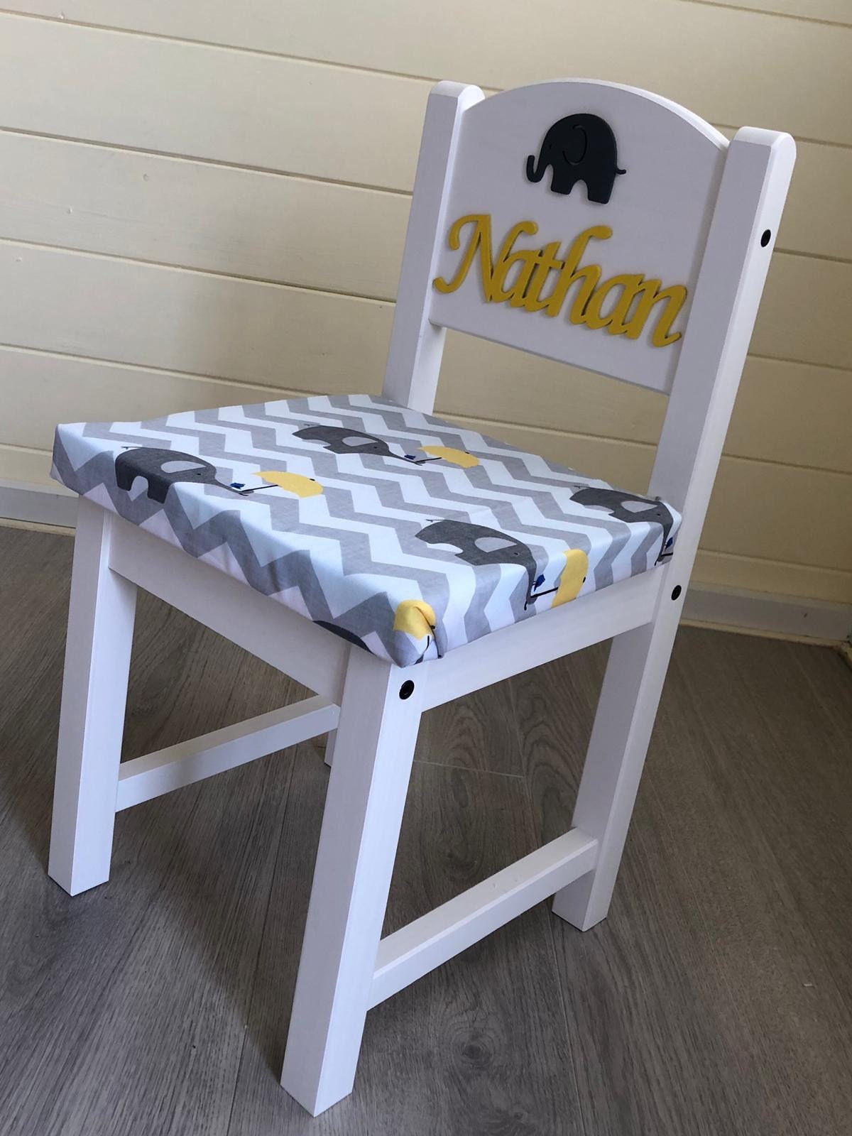 Personalised Wooden Childrens Chair With Foam Seat Etsy UK