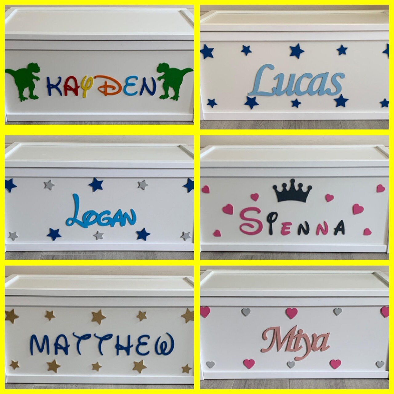 Personalised toy box custom bespoke wooden toy box Large | Etsy