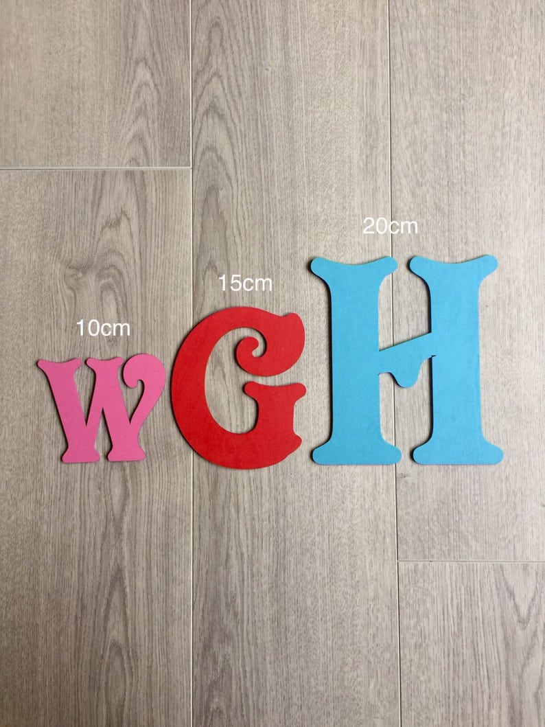 Personalised Wooden Letters Victorian Font Wall Art Single Etsy