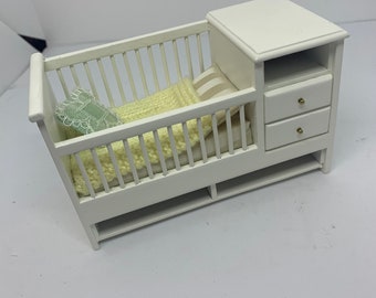 1/12TH Scale Doll House miniature Pre Owned Cot Bed QFR511