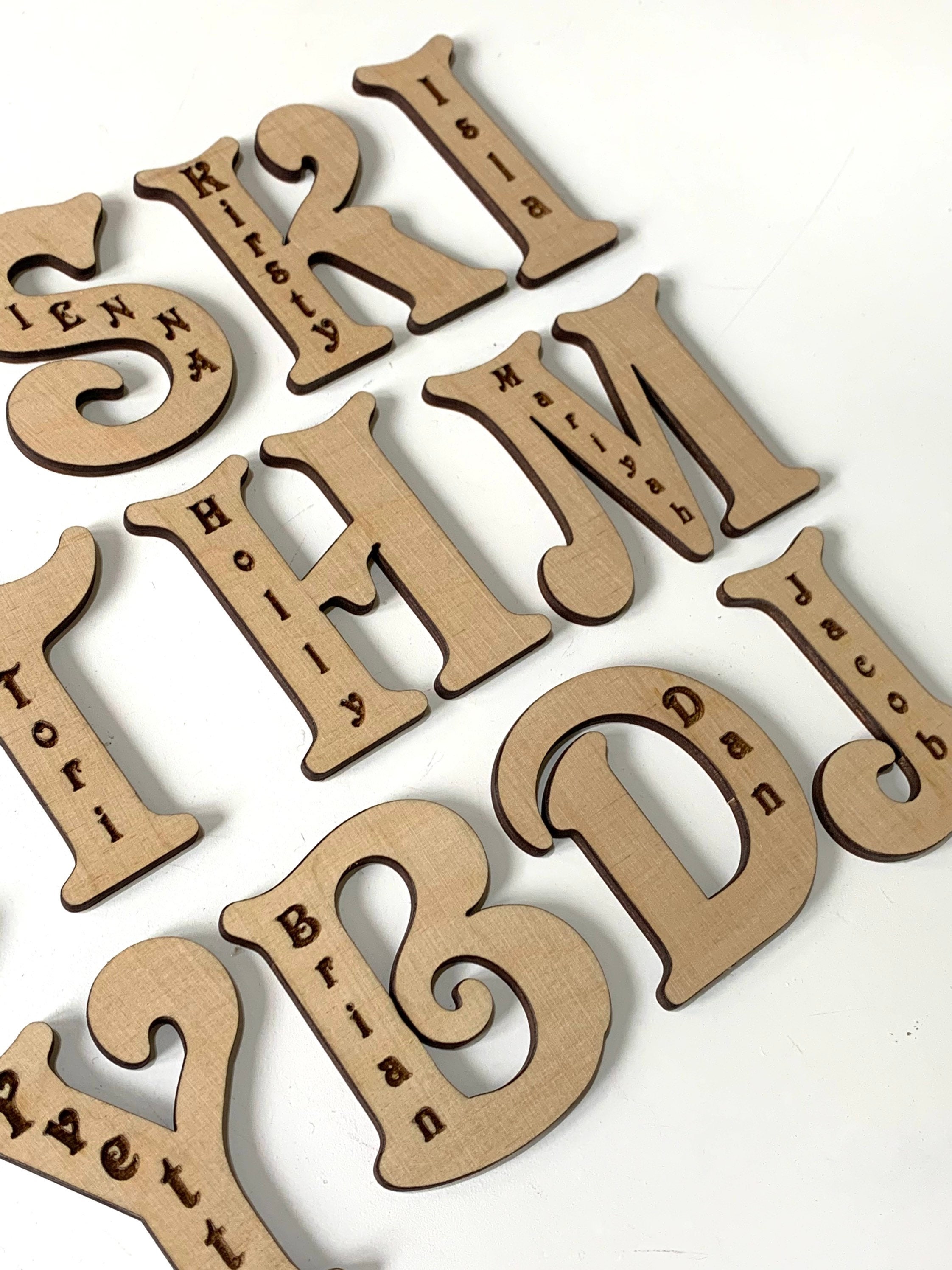 Engraved Block Letters Victorian Wooden Letters, Engraved Personalised Gift, 3 Sizes, Lovely ...