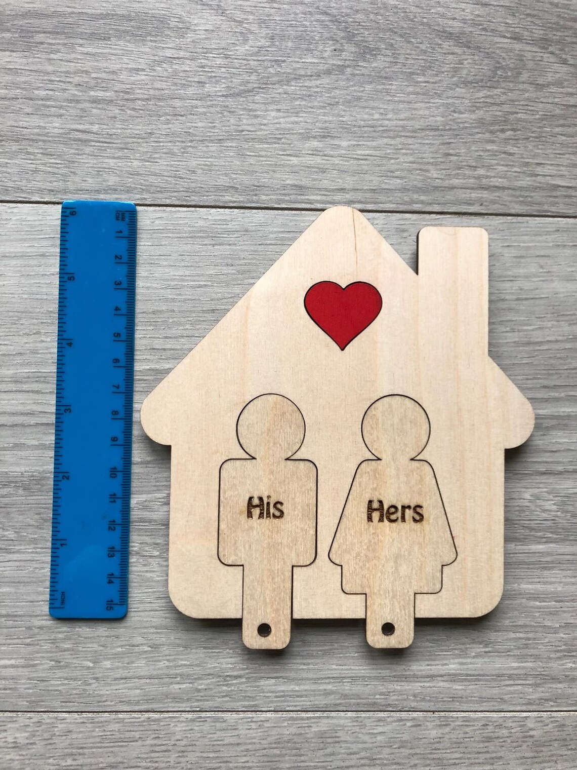 Personalised Keyring Holder Wooden Keyring House Etsy
