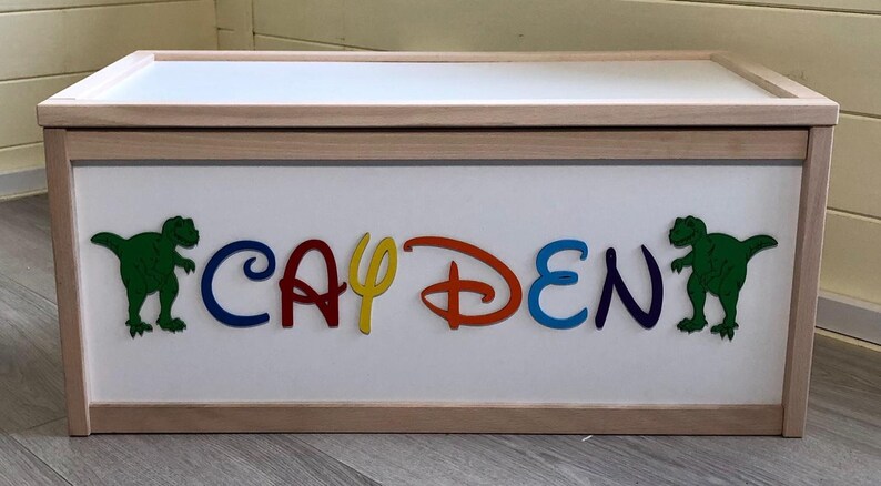 wooden personalised toy box