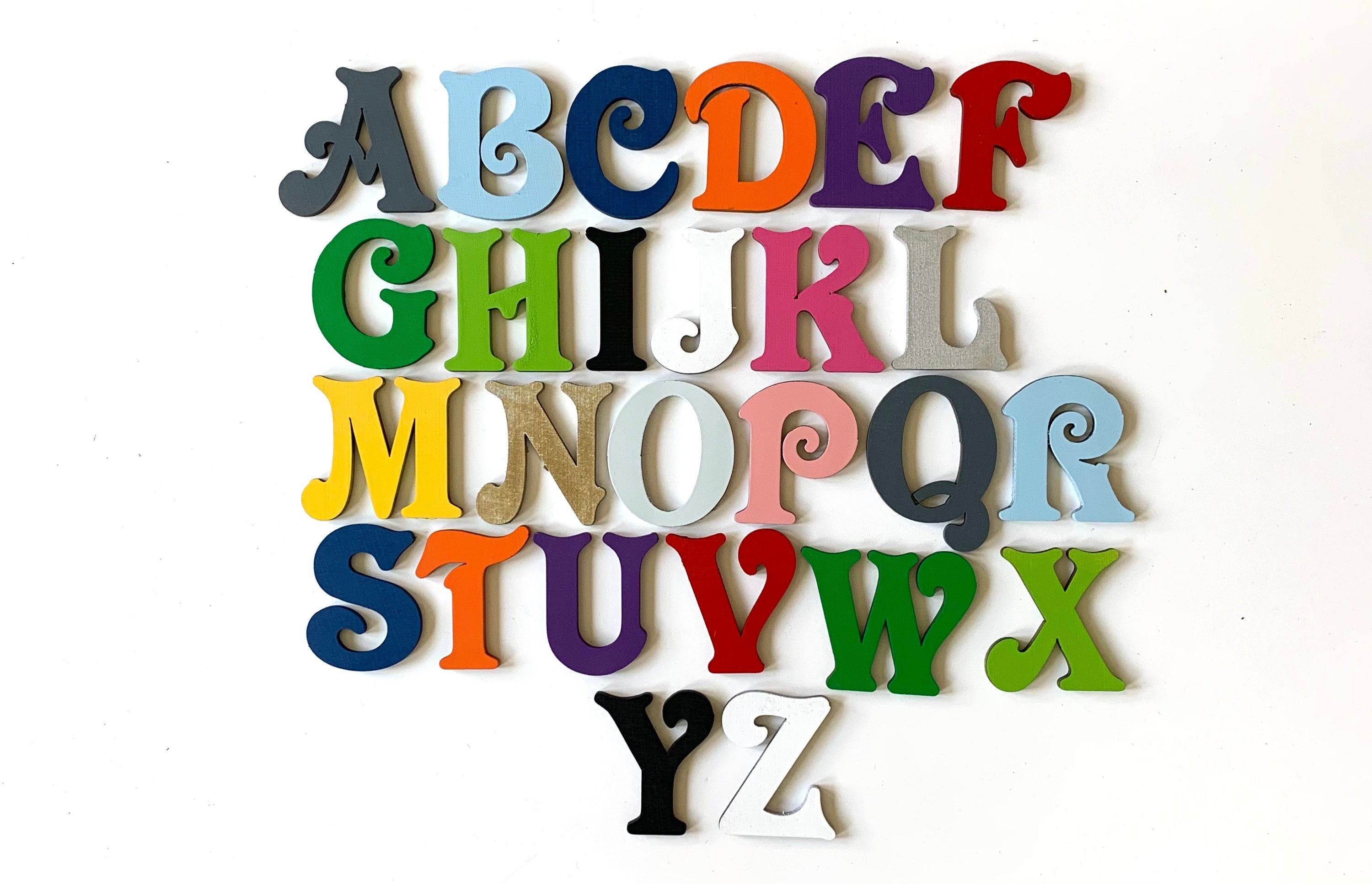 Serif Font Alphabet Sticky Back Vinyl Letters for Crafts 15, 20, 30 or 40mm  