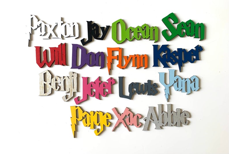 Personalised wooden names , Laser cut, personalised to suit, wall art and door craft, Personalised wooden names image 1