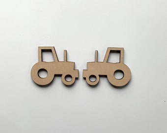 Forme de tracteur, Formes,, Formes en bois, Enfants, Boîte à jouets,, album de rebut, embellissement, artisanat. Fabrication de cartes, Cœurs de Noël, zoo, Ferme