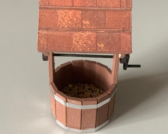 1:12 Puppenhaus Pflanzen, Miniaturen, Wunschbrunnen, QPLT22