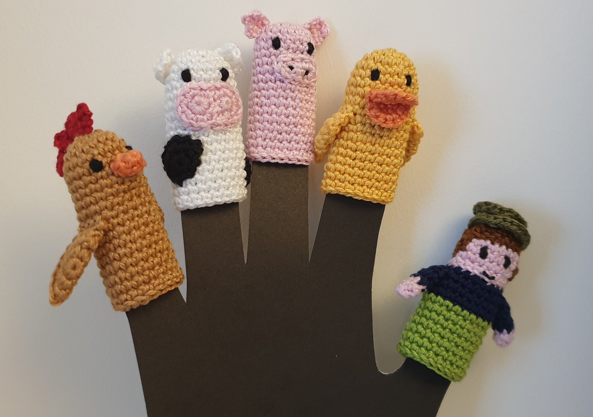 Old Macdonald Crochet Pattern Finger Puppets Etsy
