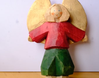 wood angel, 15 cm, in trousers