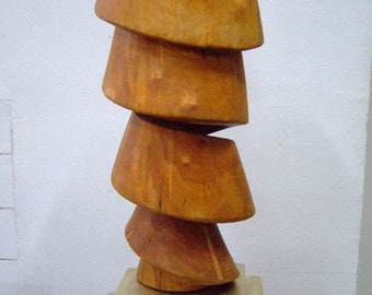 Sculpture wood birch 64 x 25 cm