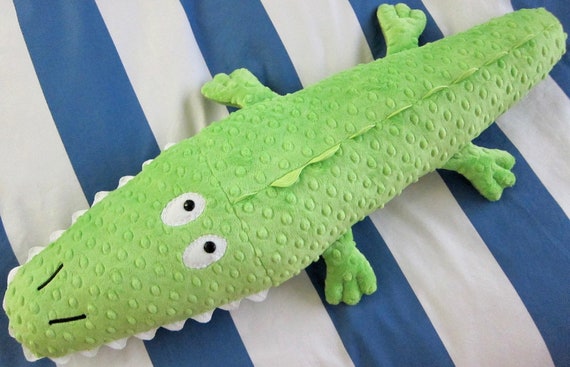 large stuffed crocodile