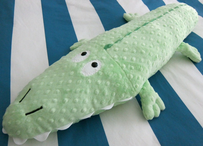 Large Alligator/crocodile Minky Dot Fleece Plush Stuffed | Etsy