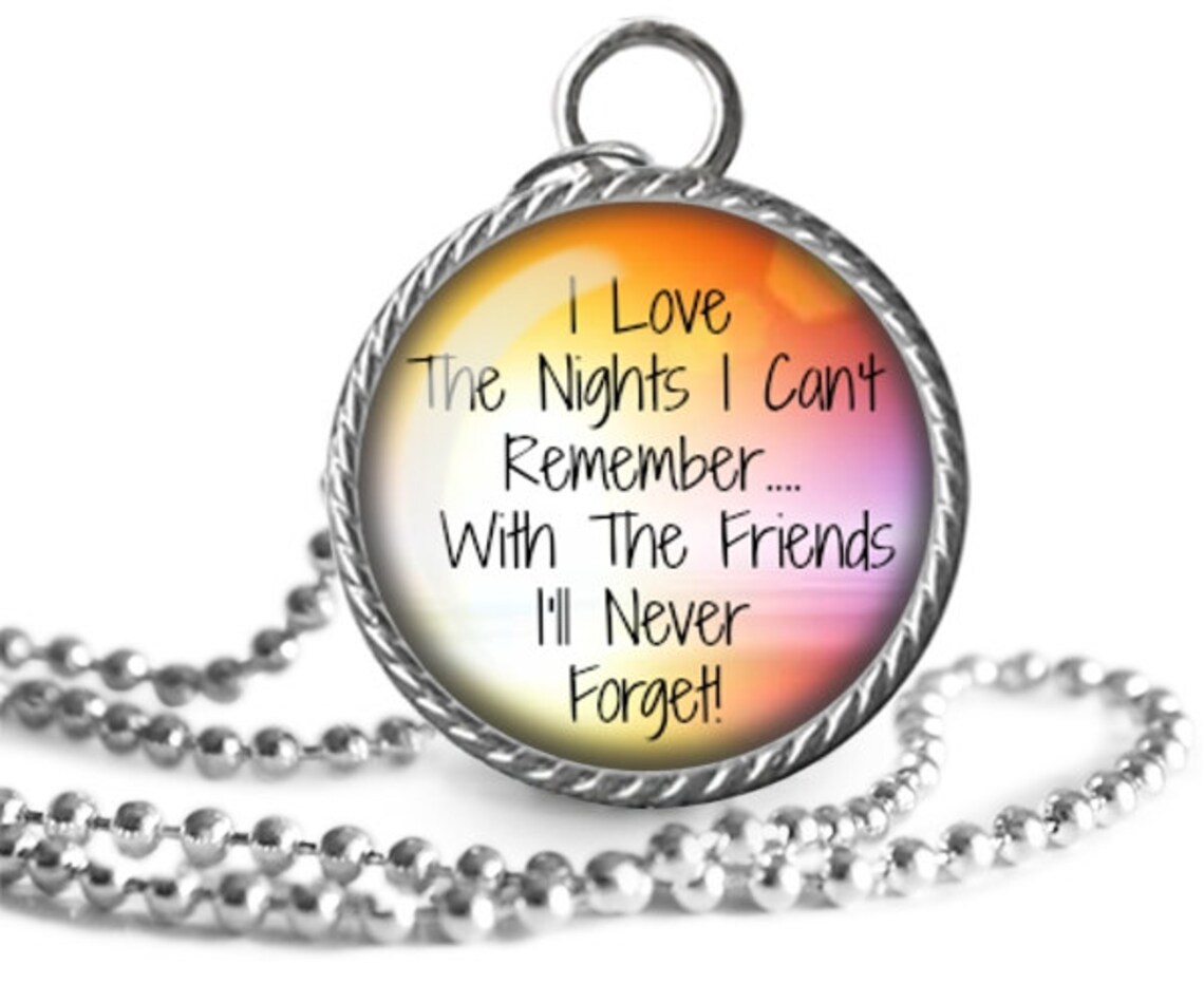 Best Friends Necklace Funny Quote Silly Saying Pendant Key Etsy