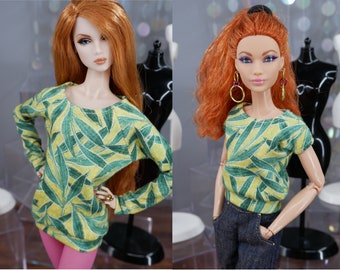 Sweater für FR2-6/ NuFa2+3 oder T-shirt für 12" Fashion Dolls - Fashion Royalty, Barbie, Poppy Parker LE2