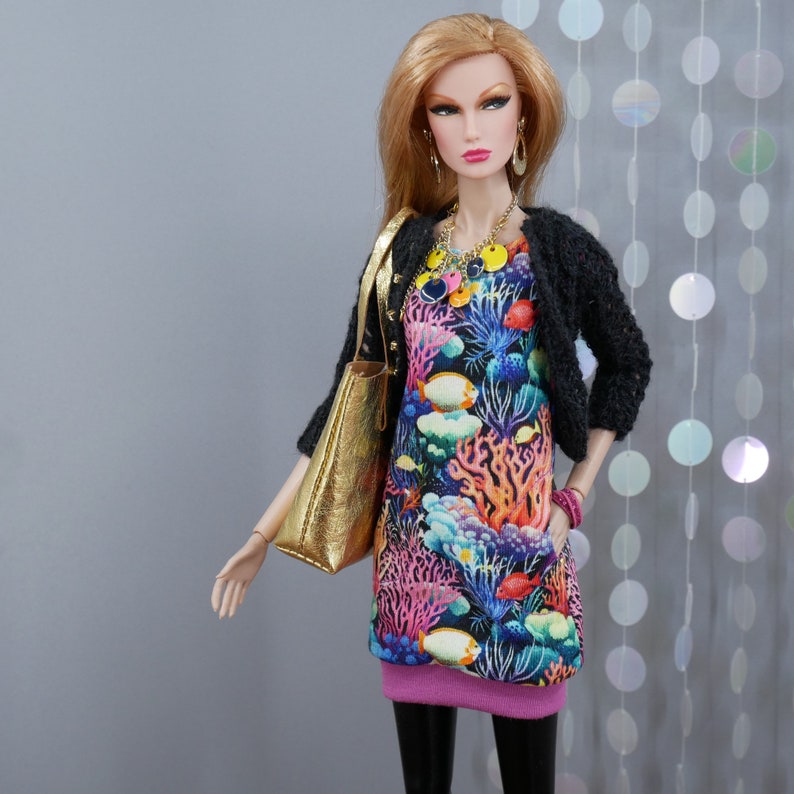 Kleid Corals 2 für 12 Fashion Dolls mtm Barbie, Fashion Royalty, Poppy Parker und ähnliche Puppen Bild 10