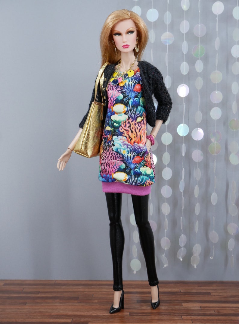 Kleid Corals 2 für 12 Fashion Dolls mtm Barbie, Fashion Royalty, Poppy Parker und ähnliche Puppen Bild 9