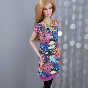 Kleid Corals 2 für 12 Fashion Dolls mtm Barbie, Fashion Royalty, Poppy Parker und ähnliche Puppen Bild 6