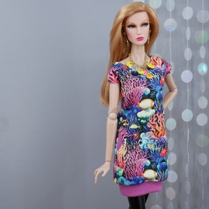 Kleid Corals 2 für 12 Fashion Dolls mtm Barbie, Fashion Royalty, Poppy Parker und ähnliche Puppen Bild 8