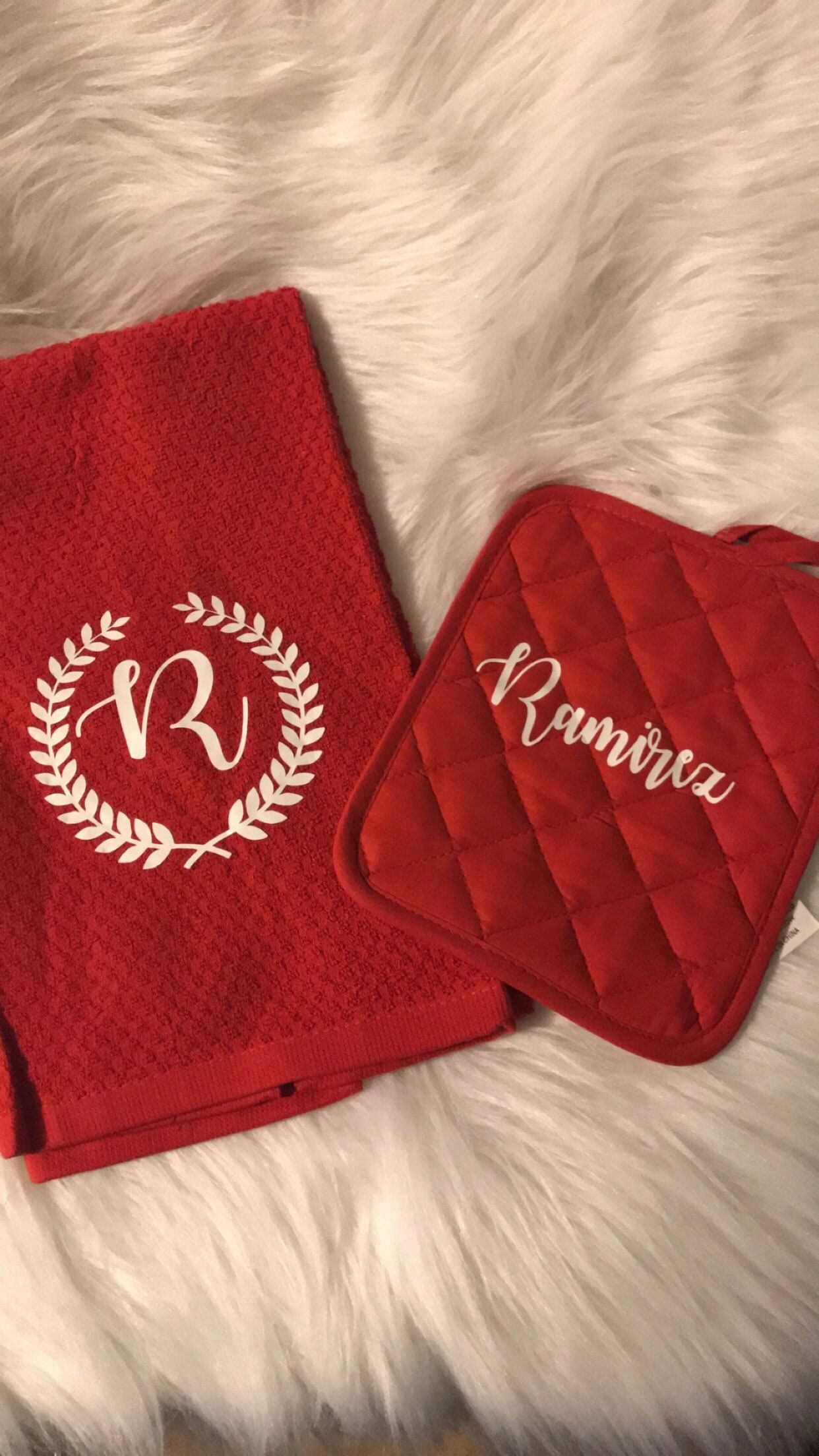 Serviettes de cuisine monprogrammées et garniture chaude Etsy France